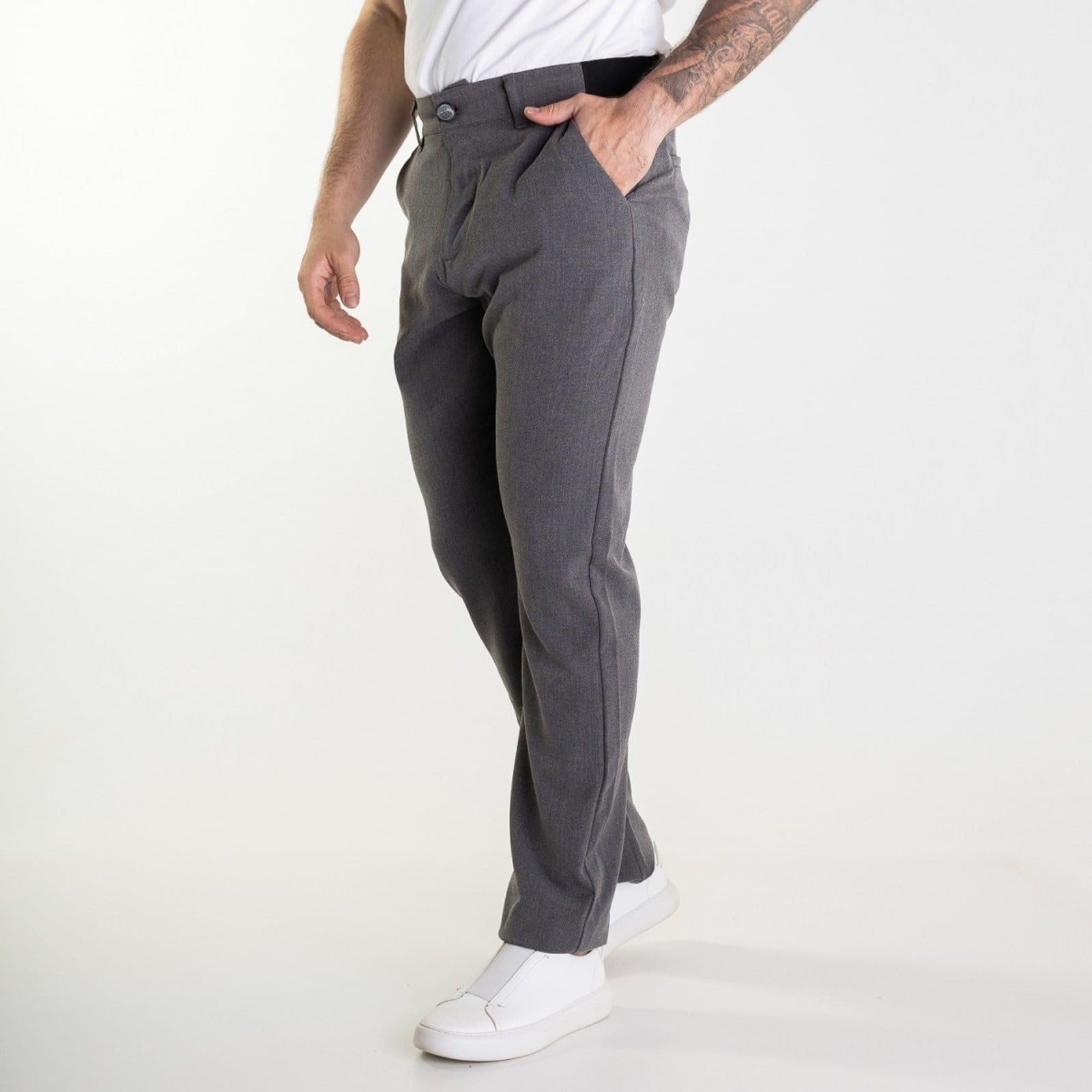 Vista 2 Calça Calvin Klein Tech Chumbo Calvin Klein cinza