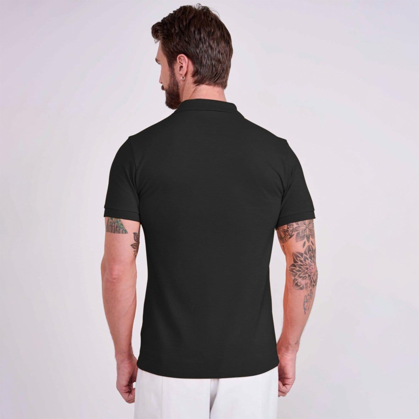Vista 2 Camisa Polo Colcci Logo Ve26 Masculino Colcci preto