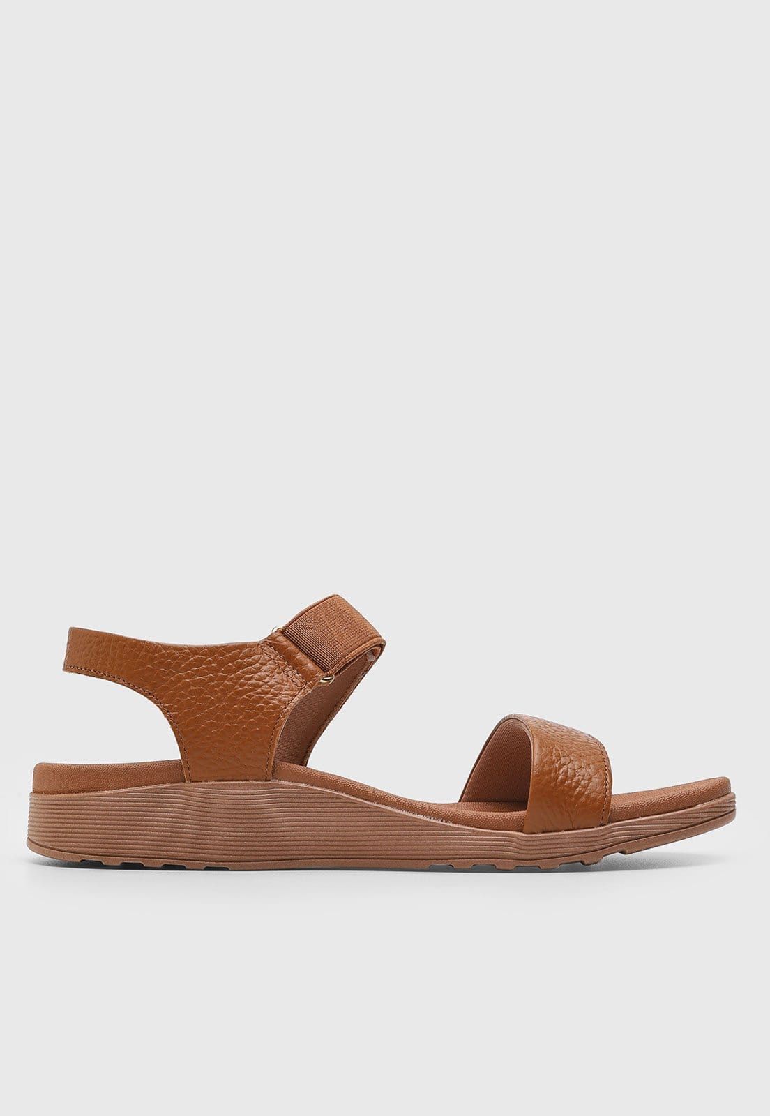 Vista 2 Sandália Feminina Usaflex Baixa Usaflex caramelo