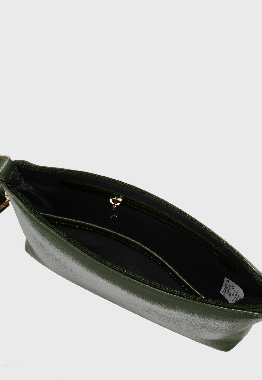 Vista 2 Bolsa Transversal Couro Mariart Salsa Army Mariart verde militar