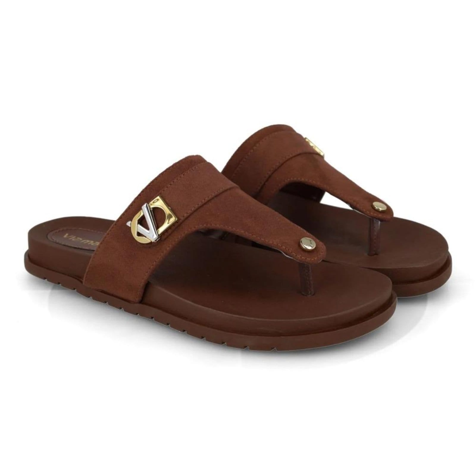 Vista 2 Tamanco Via Marte Casual Feminino VIA MARTE marrom