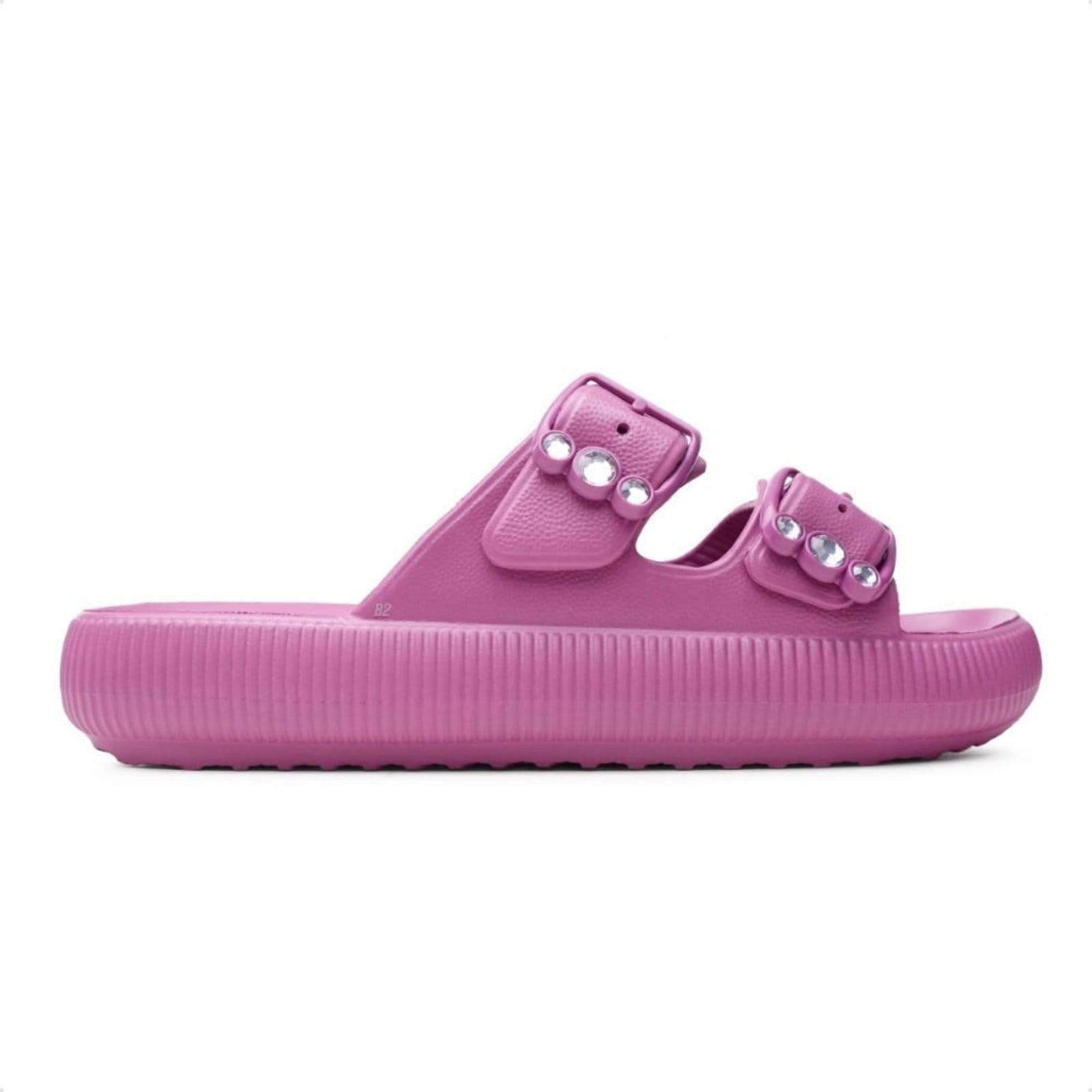 Vista 2 Chinelo Slide Usaflex Poofy Plataforma Feminino Usaflex roxo