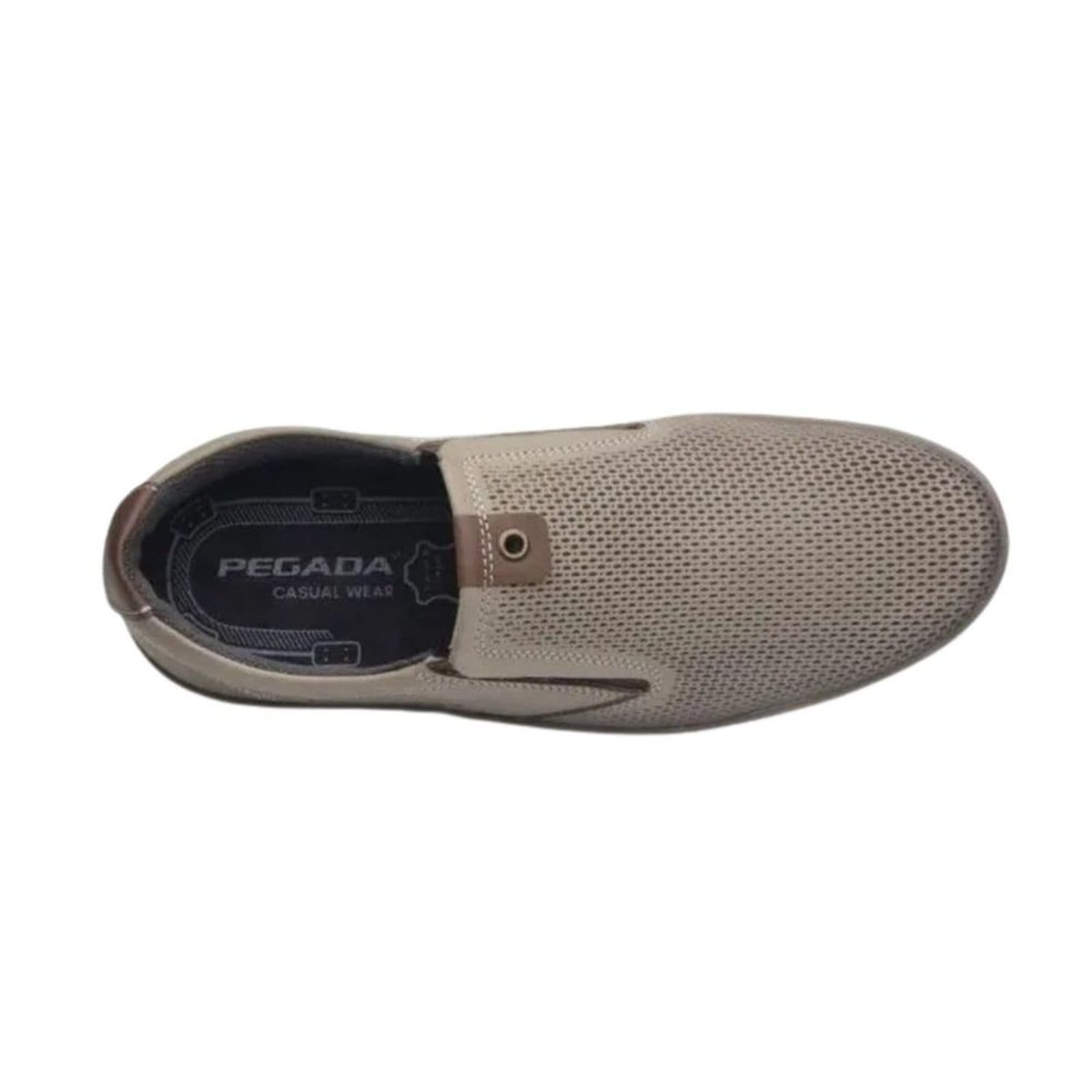 Vista 2 Sapatenis Masculino Slip On Em Couro Pegada PEGADA bege