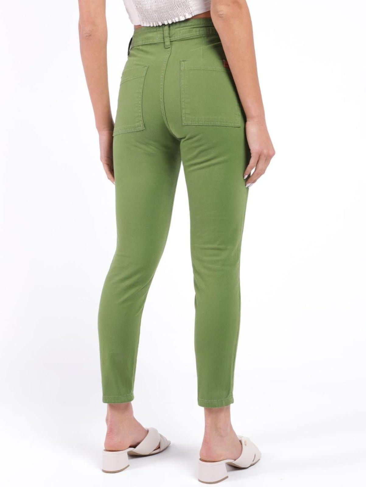 Vista 2 Calça Mom Sarja Autentique Feminina Autentique verde