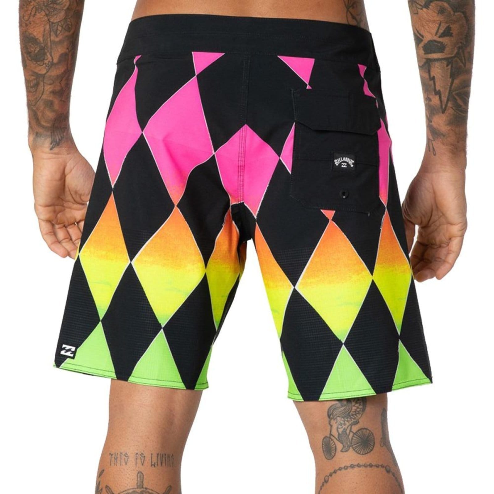 Vista 2 Bermuda Billabong Sundays Airlite Masculina Neon Billabong preto neon