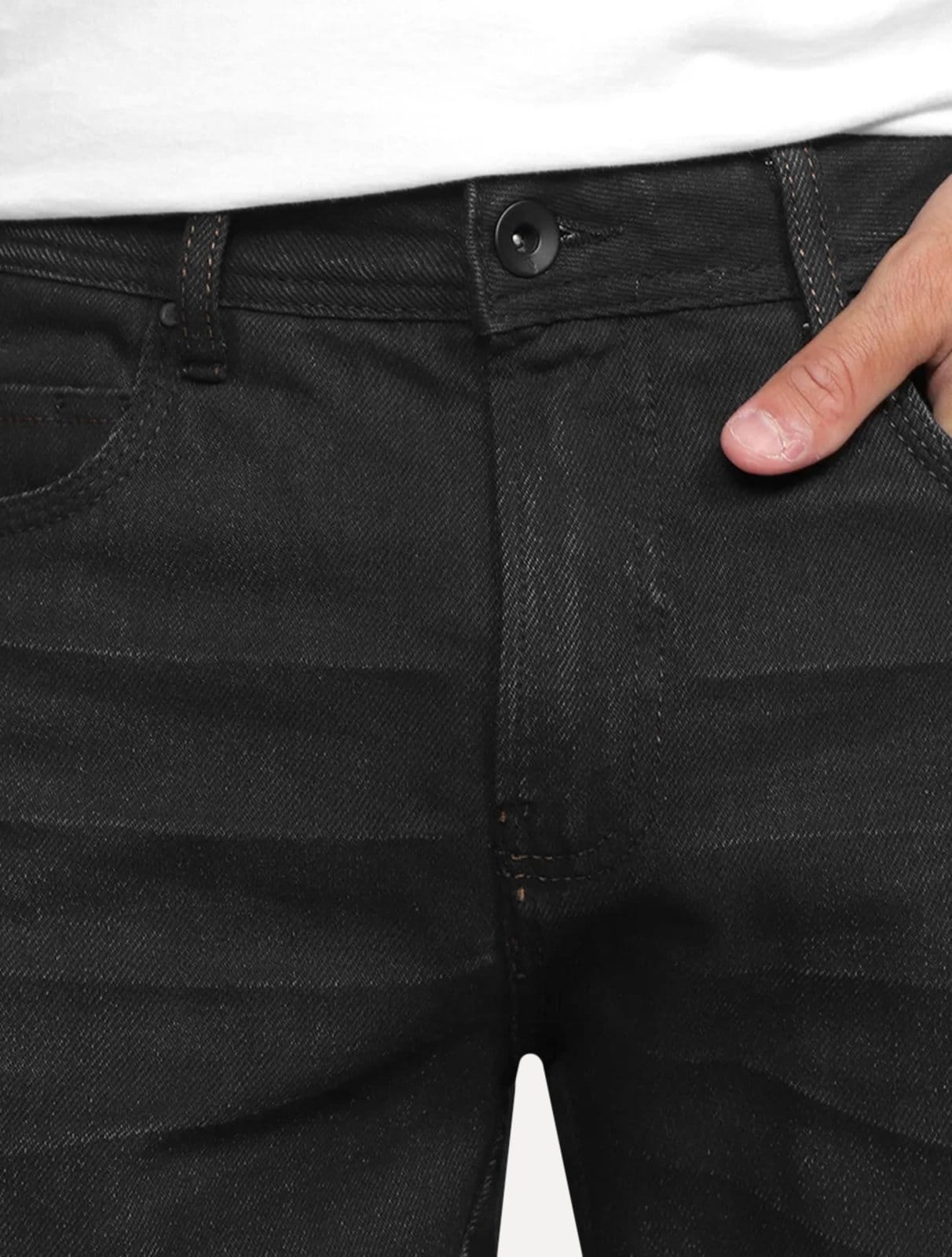 Vista 2 Calça Reserva Jeans Masculina Skinny Gabriel Preta Reserva preto