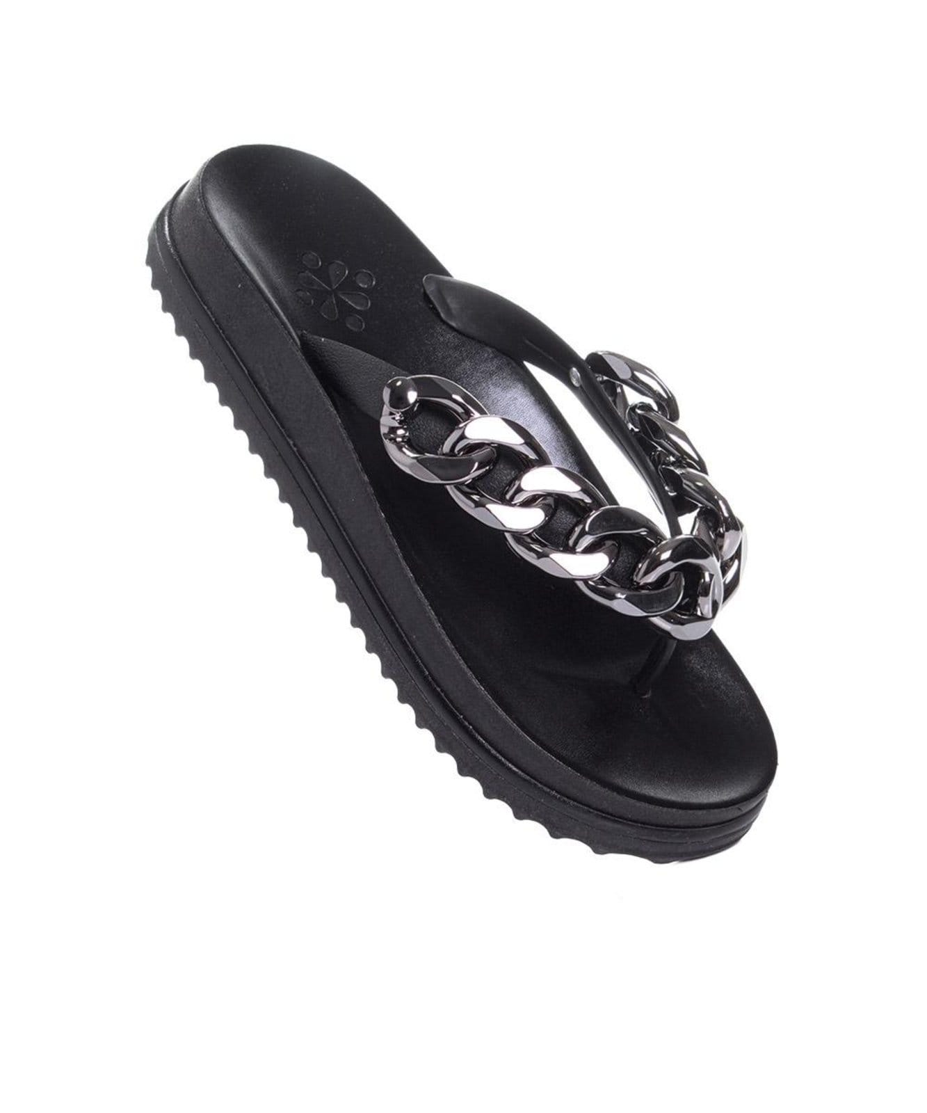 Vista 2 Tamanco Flat Pixolé Preto Pixolé incolor