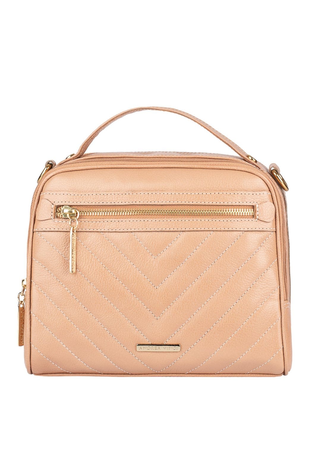 Bolsa Andrea Vinci Baú Pequena De Couro Liso Lara