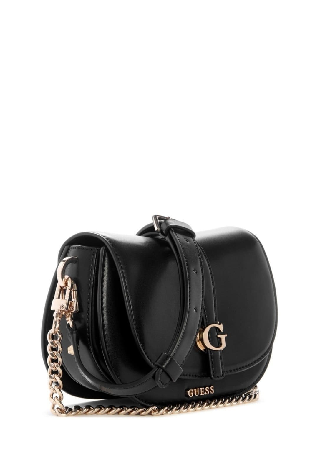 Vista 2 Bolsa Guess Mini Carrie Flap Crossbody Guess preto