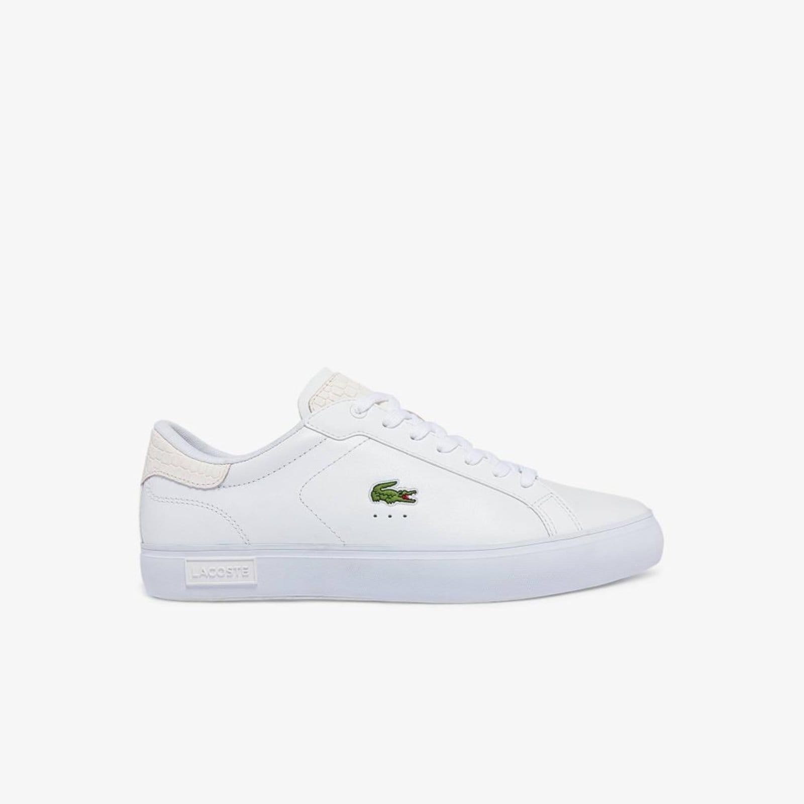 Tênis de couro masculino Lacoste de estampa de réptil Powercourt