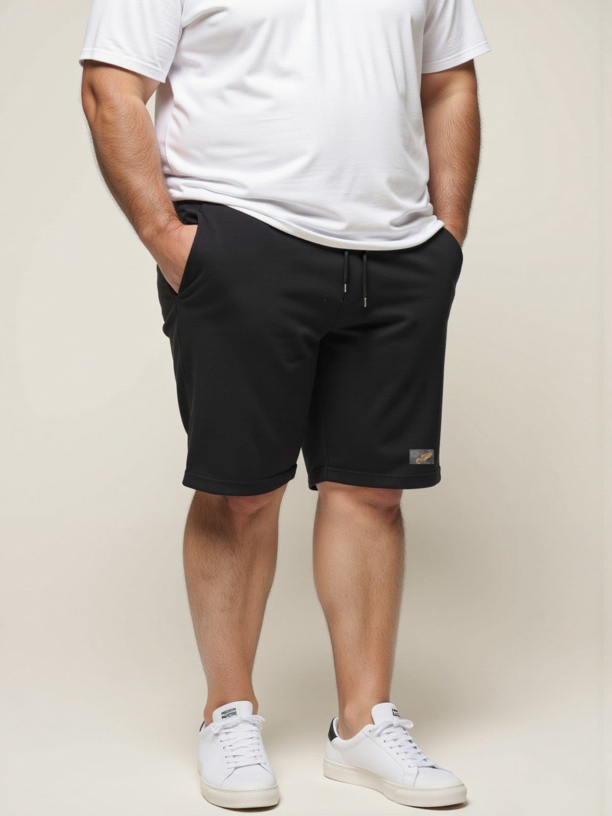 Vista 2 Kit 2 Bermuda de Moletom Plus Size G1 G3 Tamanhos Grandes Básica com Amarração Shorts Para Academia e Treinos Debex multicolorido