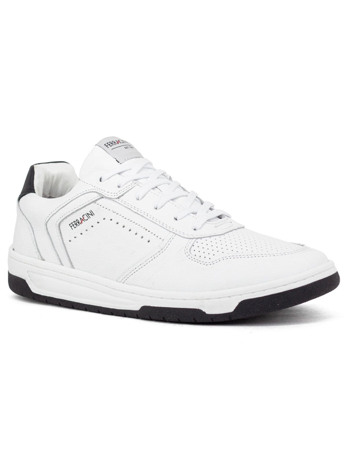 Vista 2 Sapatênis Ferracini 24h Vox Casual Couro Cadarço Elástico Masculino FERRACINI branco