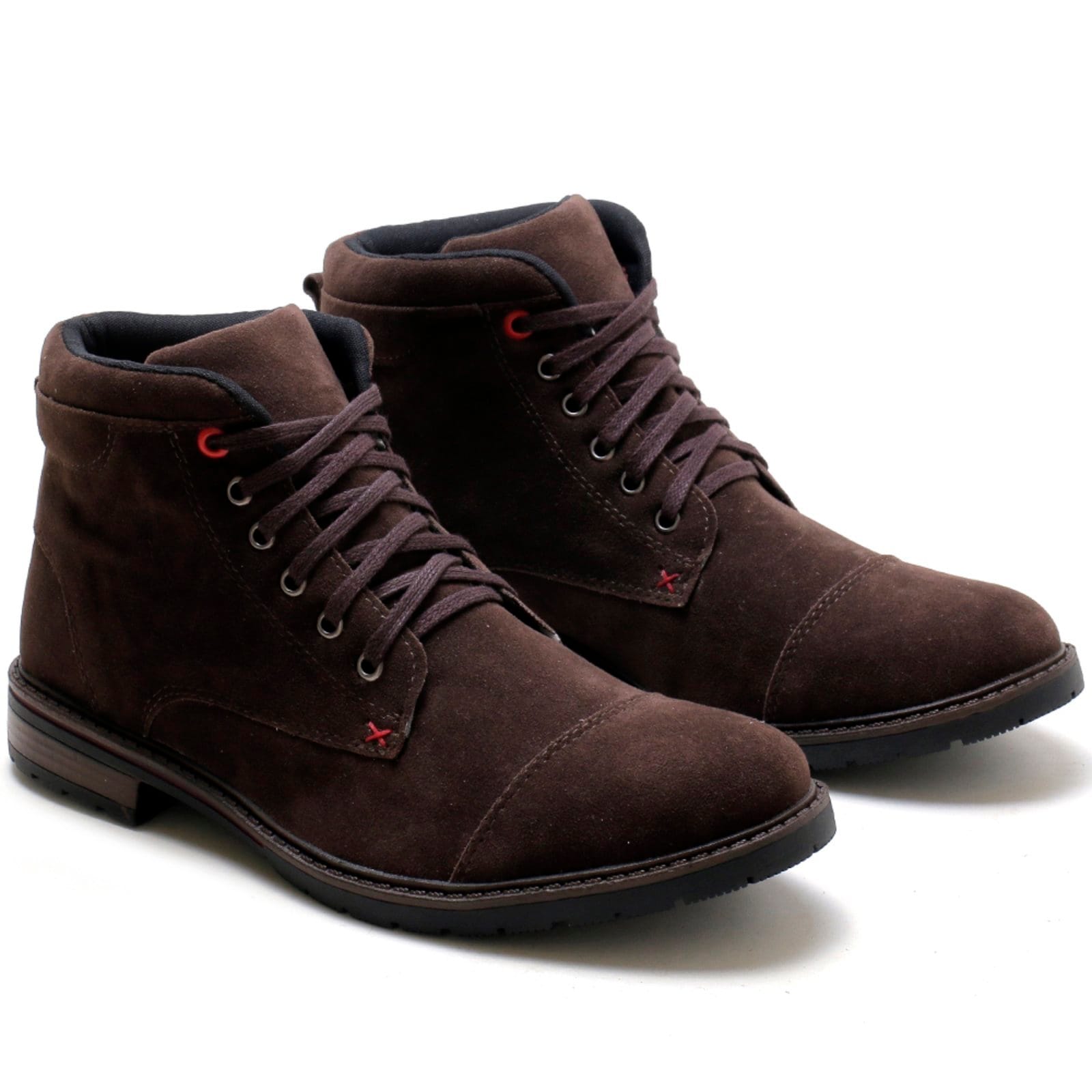 Vista 2 Bota Masculina Bredeni Camurça Latitude Estilo Casual BREDENI marrom