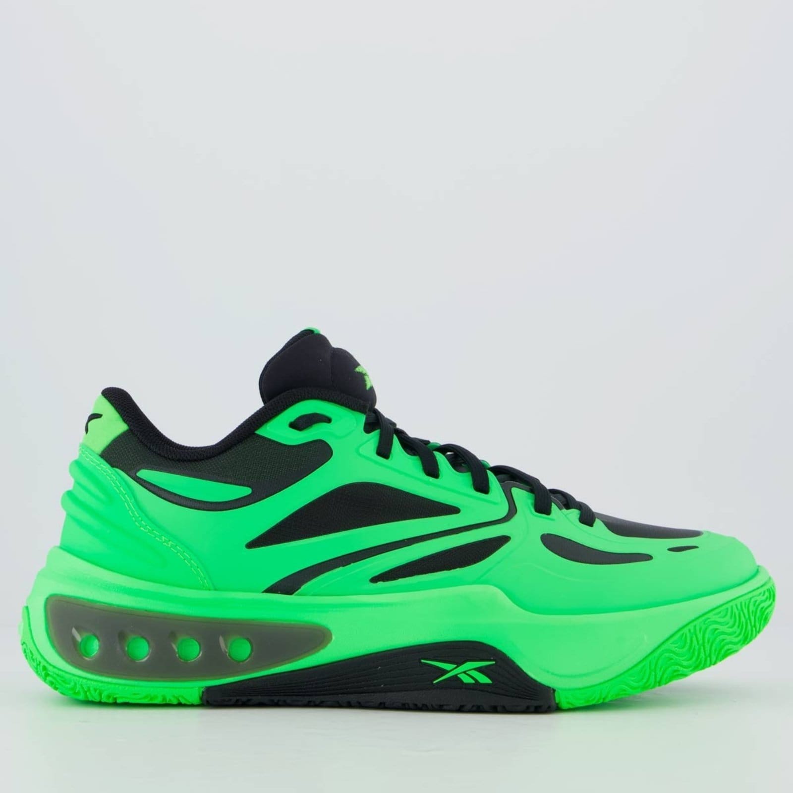 Vista principal Tênis Reebok Egine A e Preto Reebok verde