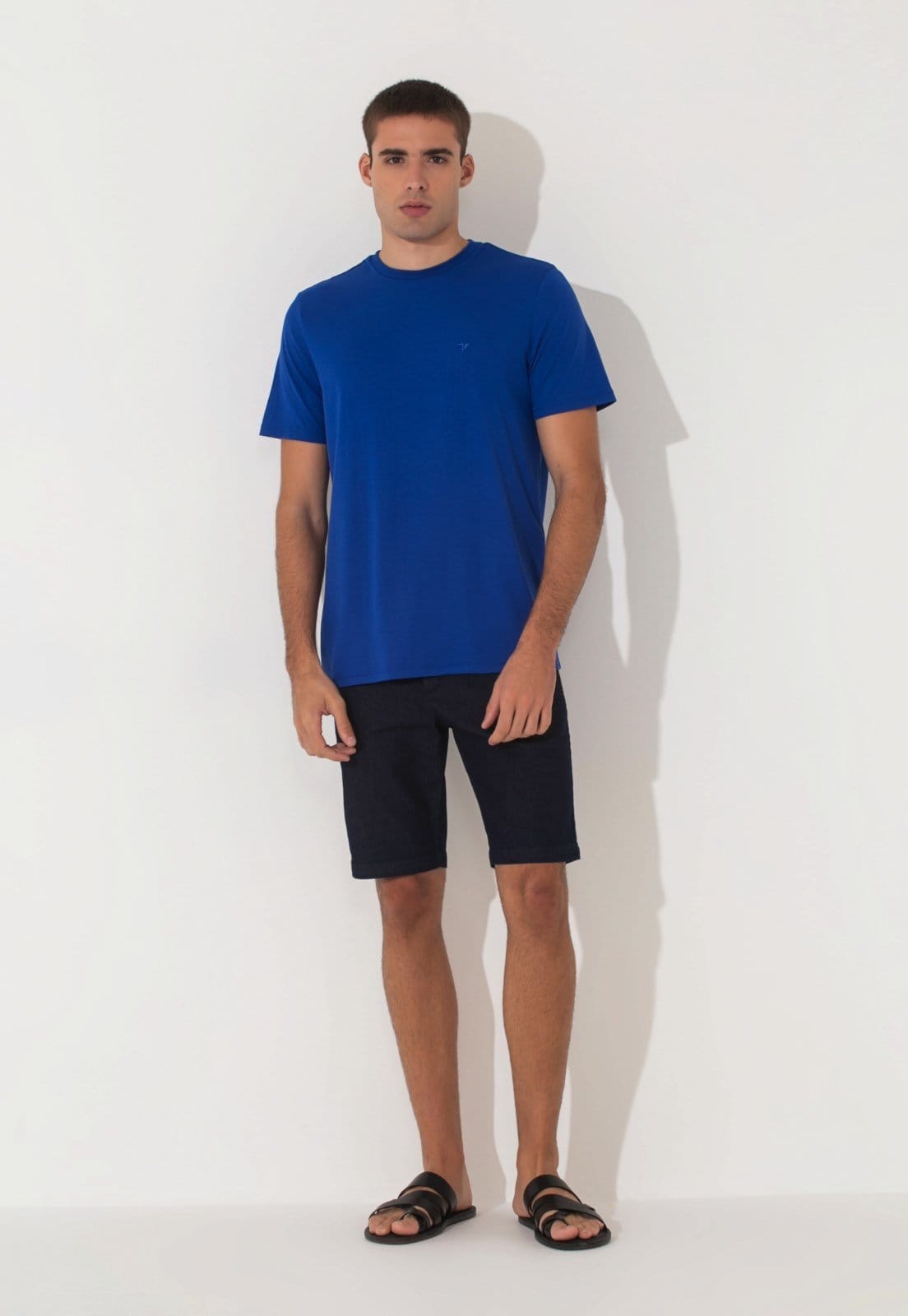 Vista principal Bermuda Traymon Jeans Tecnologia Moovexx Marinho Traymon azul marinho