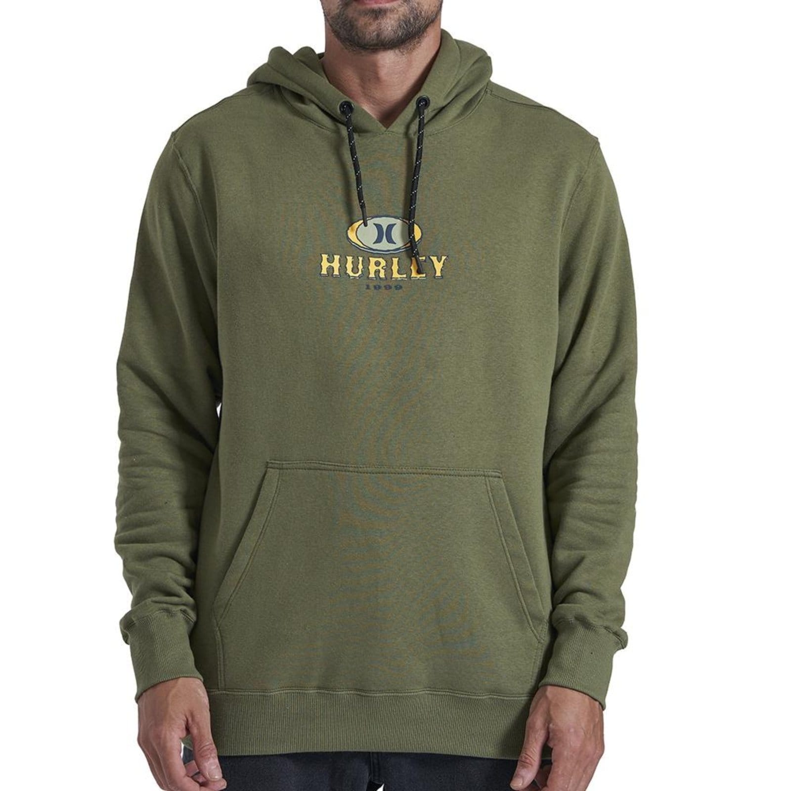 Moletom Hurley Canguru Retro Waves WT25 Masculino Militar