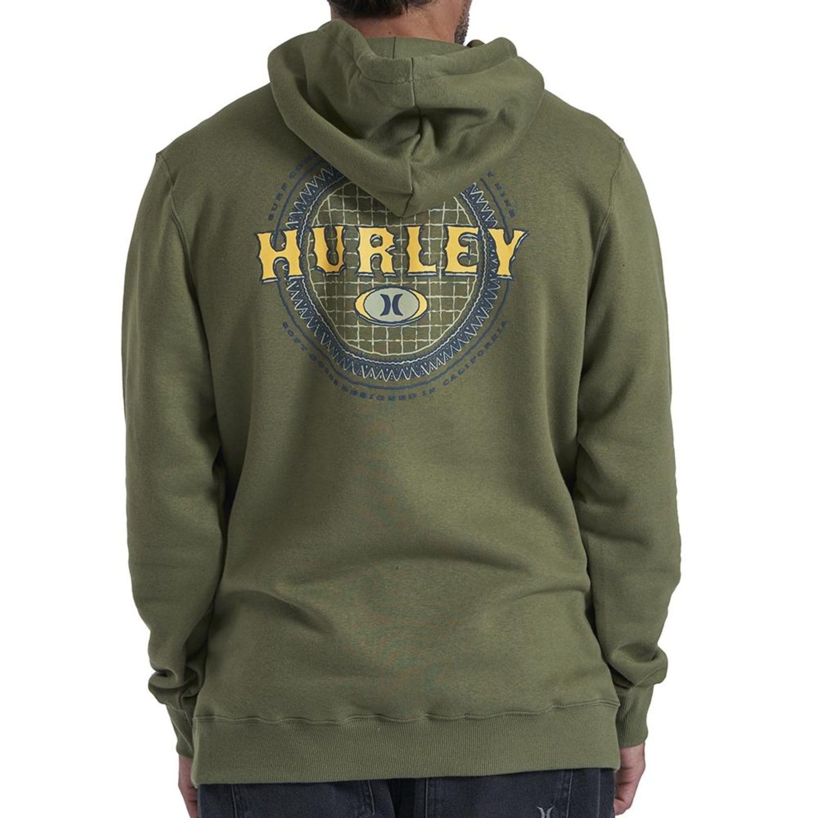 Vista 2 Moletom Hurley Canguru Retro Waves WT25 Masculino Militar hurley verde