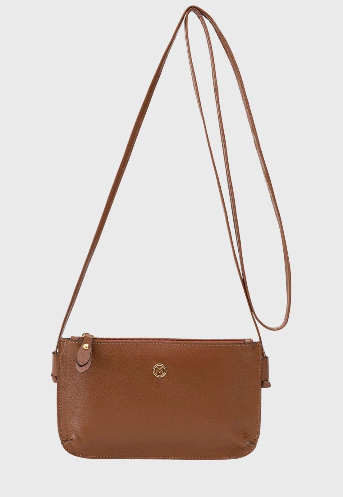 Vista 2 Bolsa Transversal Couro Mariart 201MRT Havana Mariart caramelo