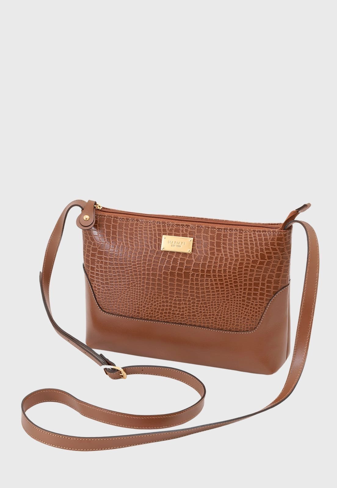 Vista 2 Bolsa Transversal Couro Mariart 2194MRT Havana Mariart caramelo