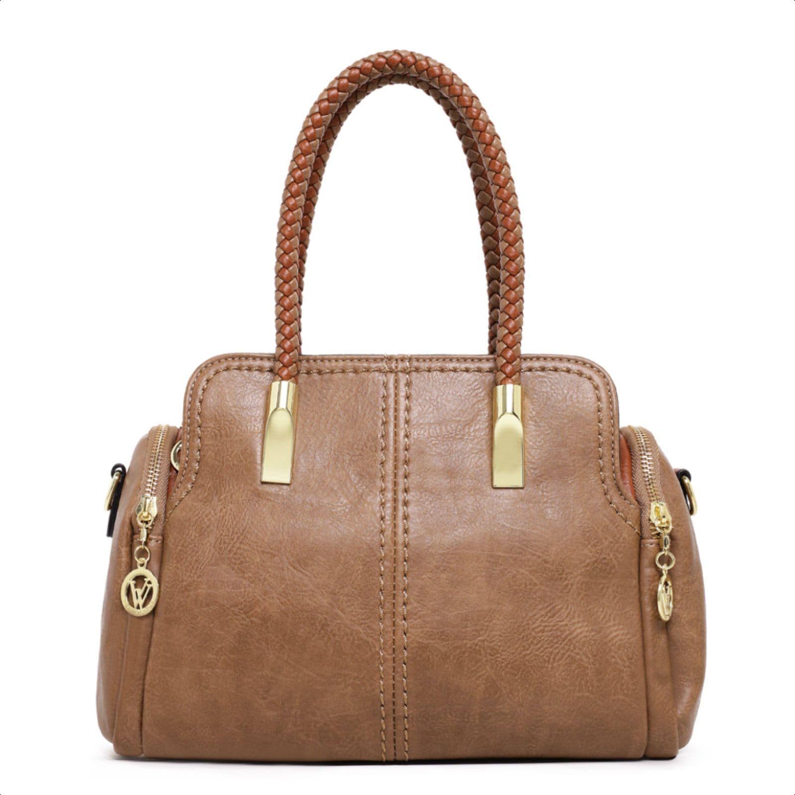 Bolsa Baú Média Luxuosa De Mão Feminina Transversal De Ombro