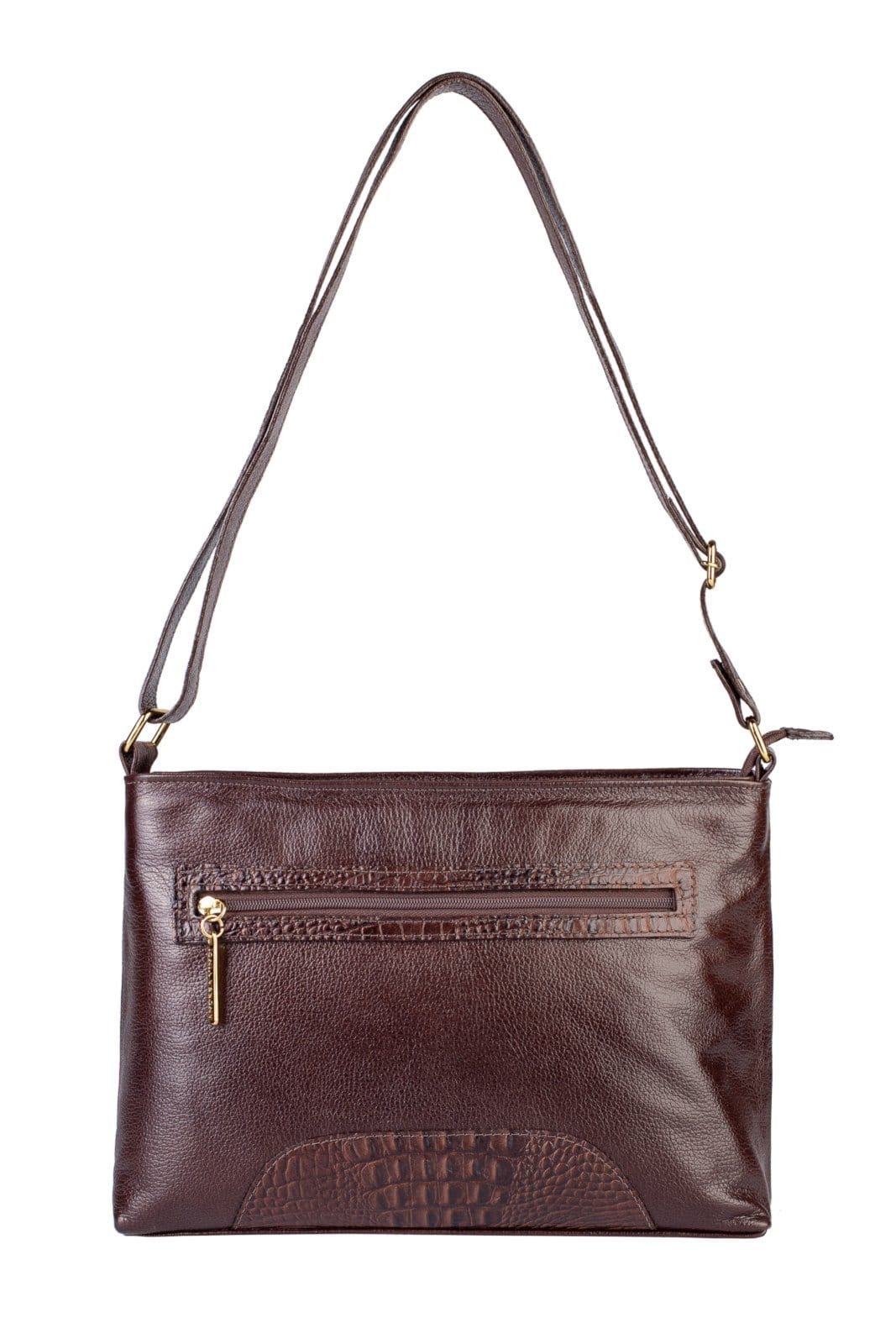 Bolsa Andrea Vinci Transversal De Couro Liso Antonela - Café