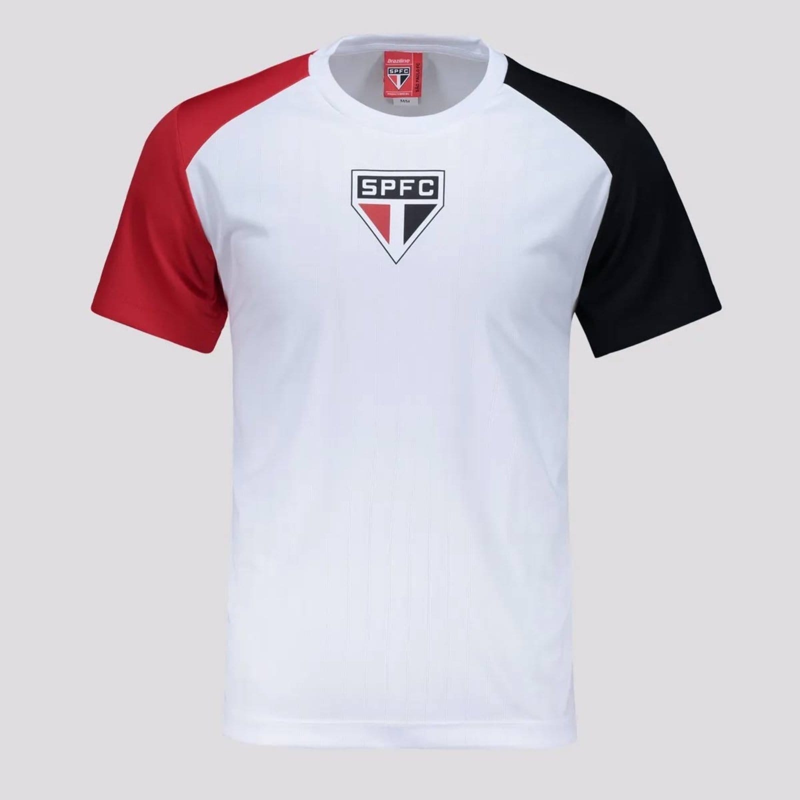 Vista 2 Camisa São Paulo Entrelaço 9 Calleri Branca braziline branco