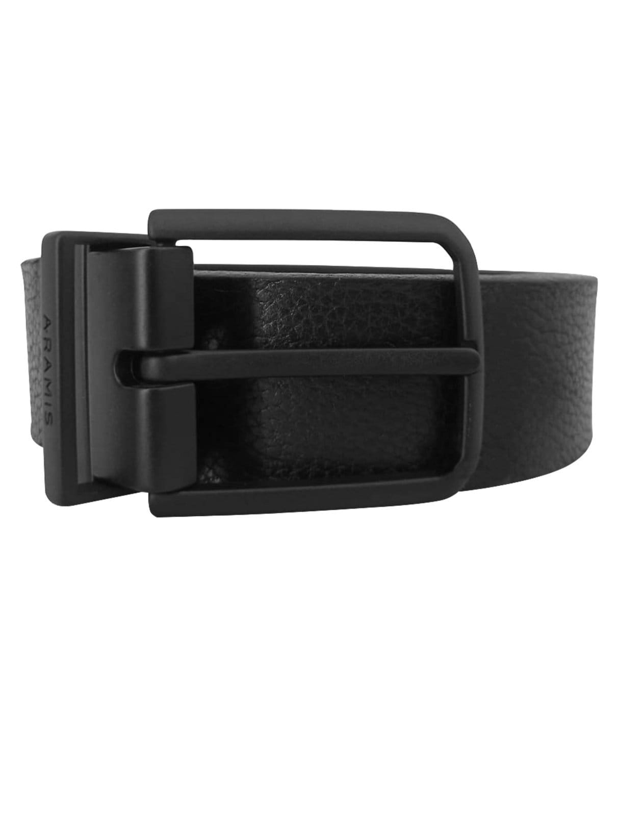 Cinto Aramis Masculino Couro Dupla Face Floater Liso Café/Preto