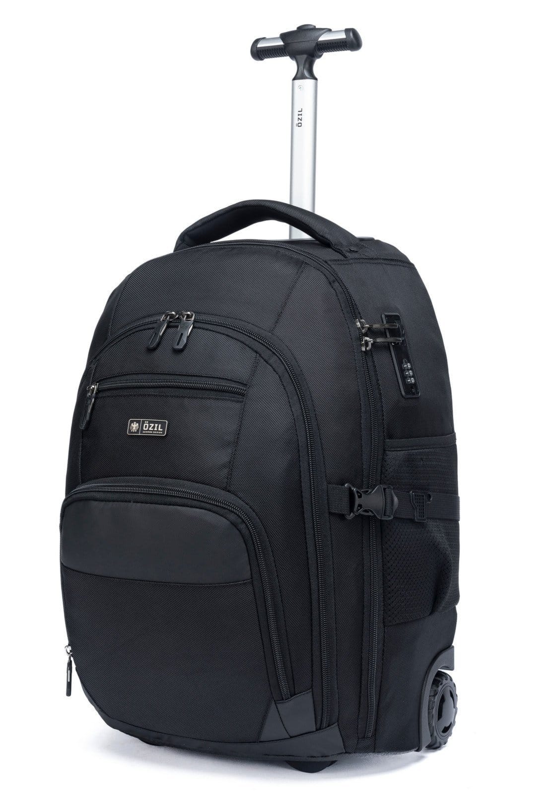 Vista 2 Mochila Carrinho Ozil Executiva Faculdade Viagem Trabalho Preta Notebook Ozil preto