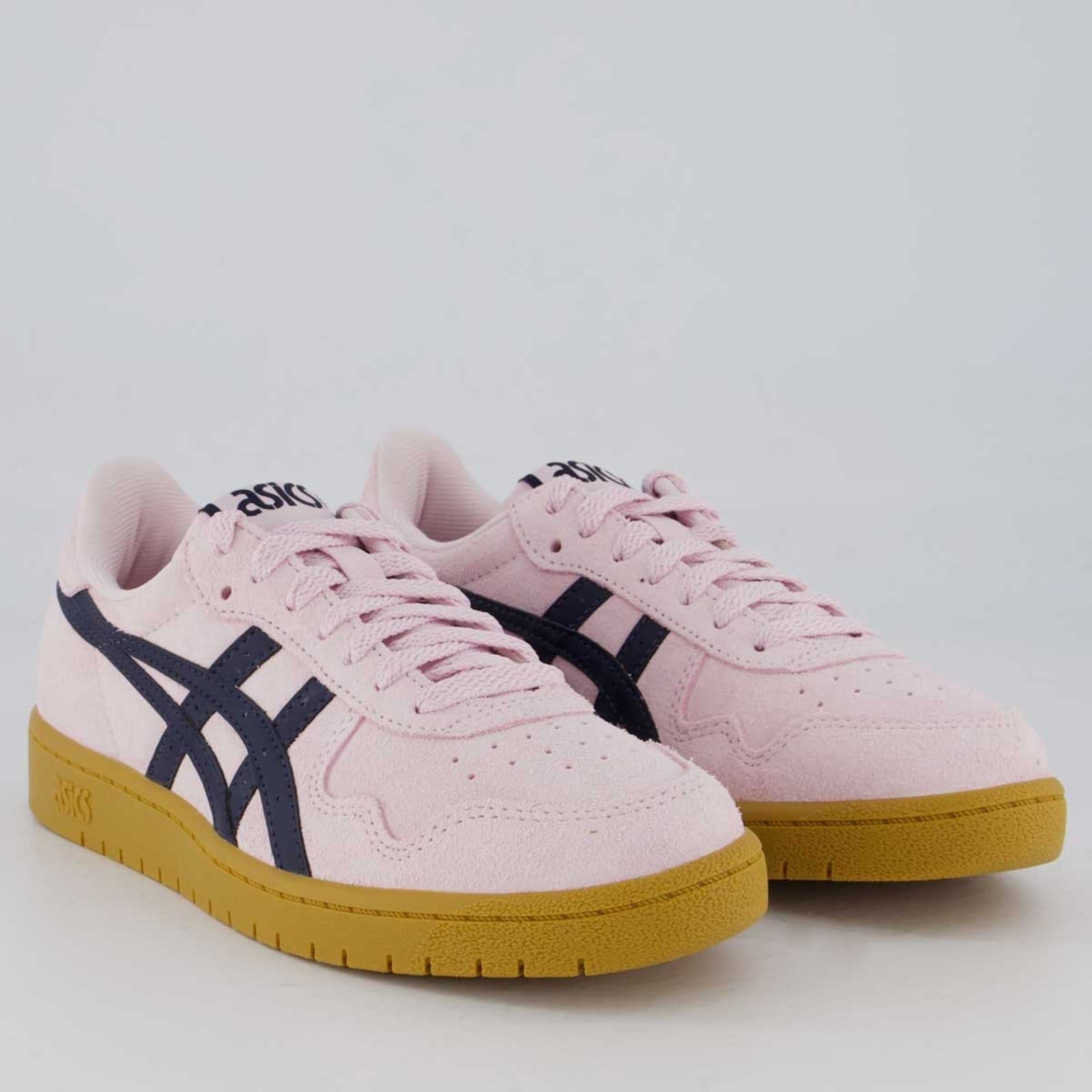 Vista 2 Tênis Asics Japan S Camurça Feminino Claro e Preto ASICS rosa
