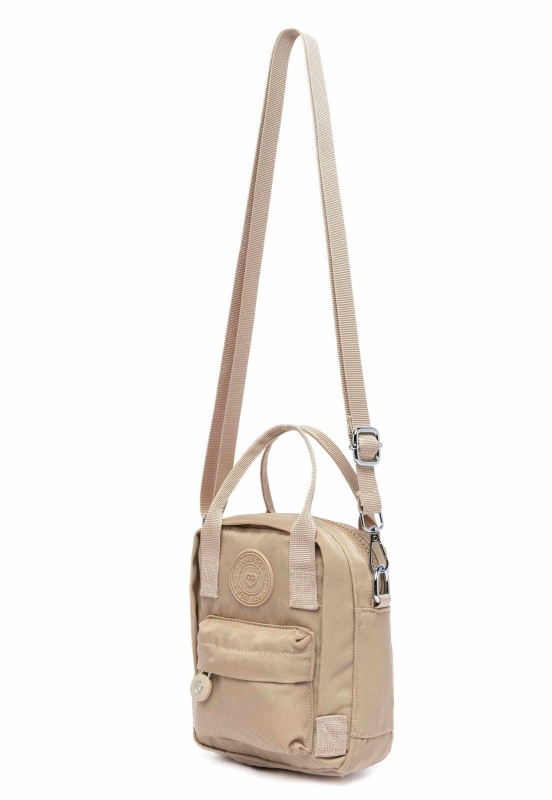 Vista 2 Shoulder Bag Mini Bolsa Trasversal Feminina Reforçada 1 Litro Perfect For You bege