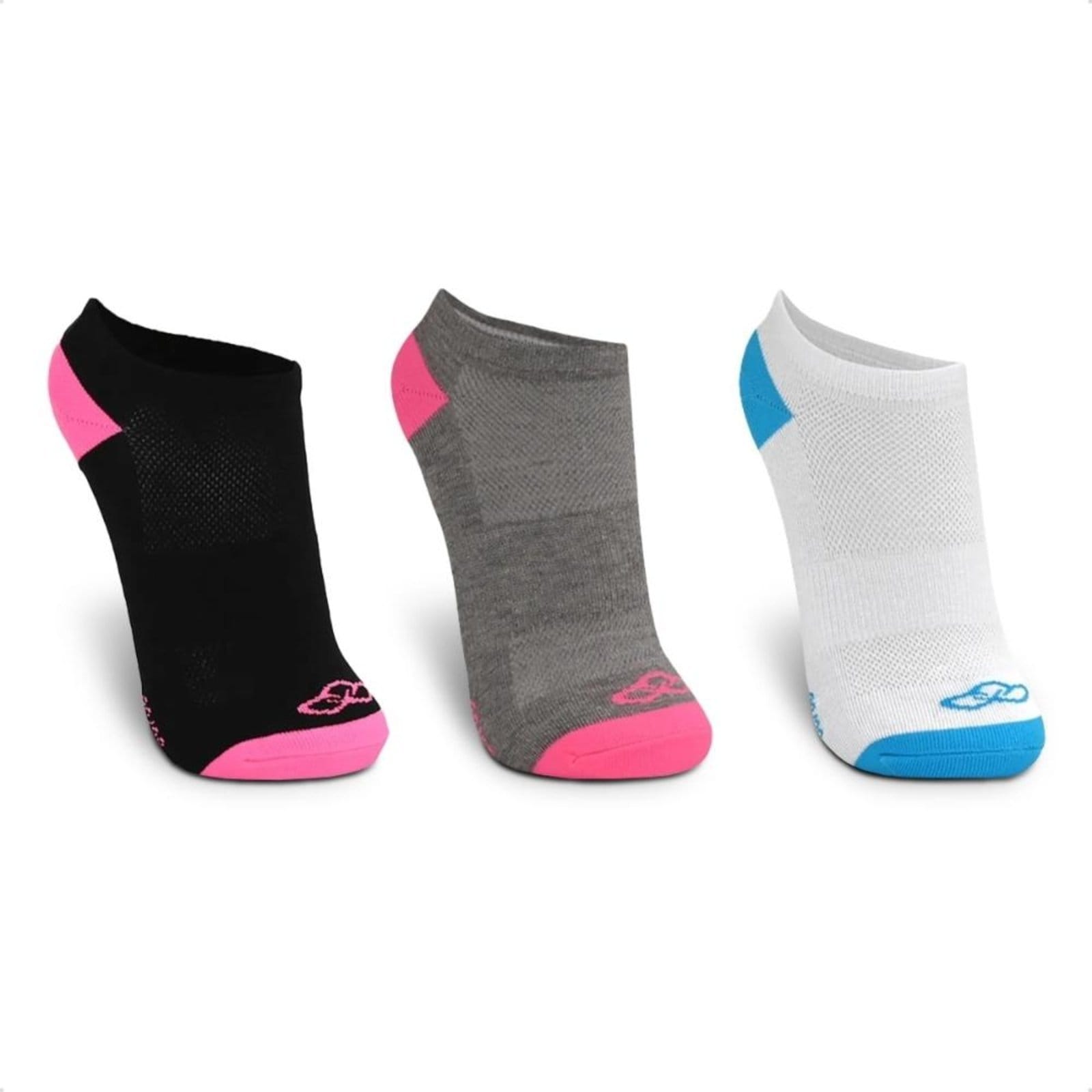 Vista 2 Meia Cano Curto Olympikus Feminina Treino 3 Pares OLYMPIKUS multicolorido