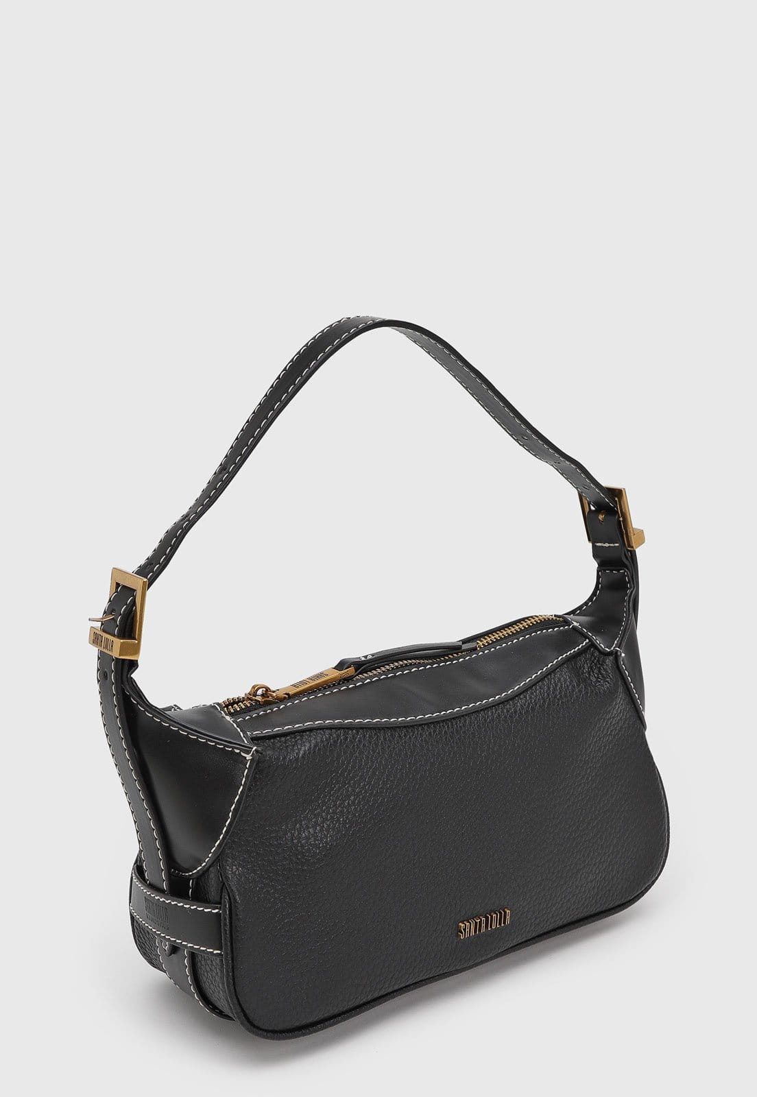 Vista 2 Bolsa Feminina Santa Lolla Média Preta Santa Lolla preto