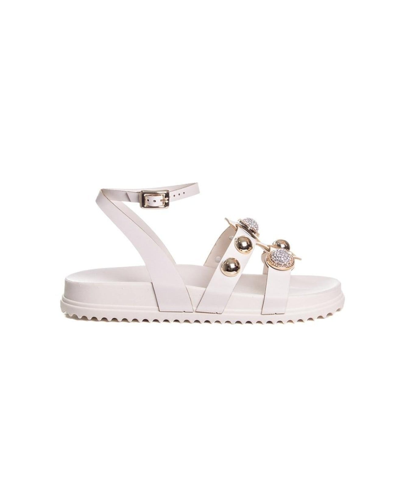 Sandália Flatform Pixolé Off White Incolor