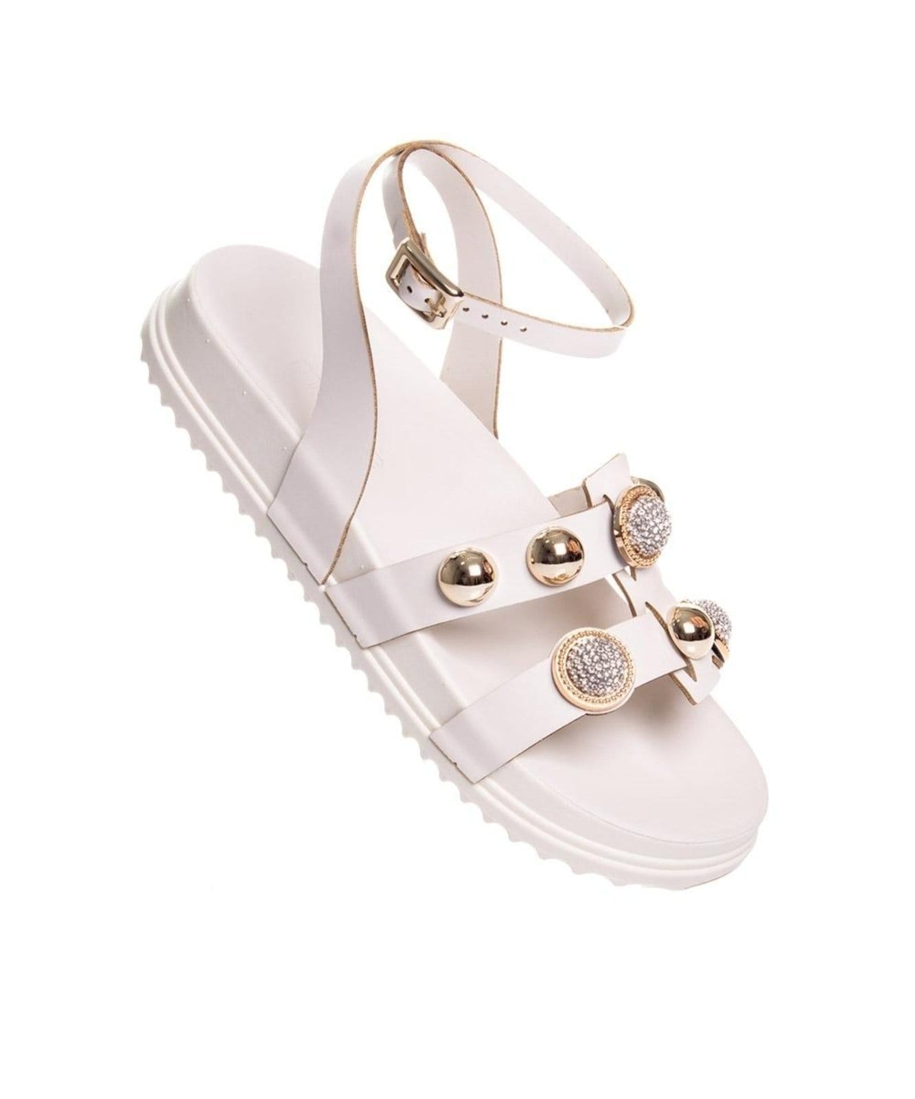 Vista 2 Sandália Flatform Pixolé Off White Incolor Pixolé incolor white