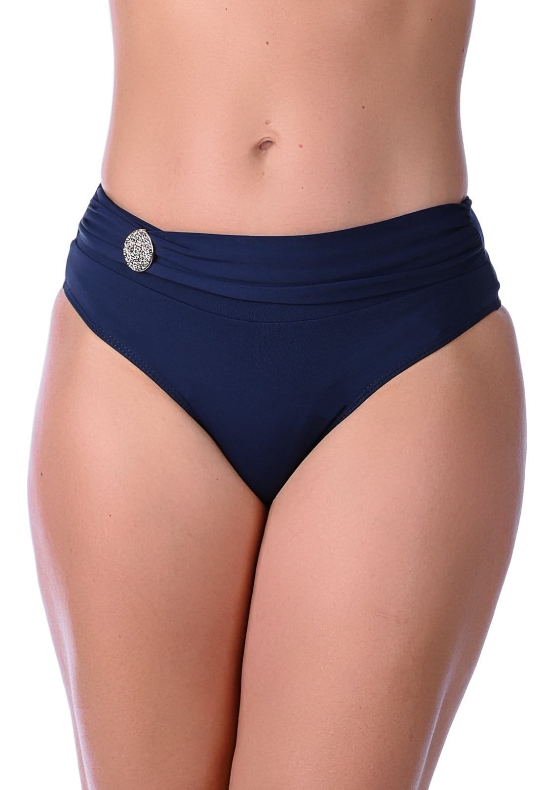 Vista principal Calcinha Summer Soul Com Faixa e Fivela Cintura Baixa Escuro Summer Soul azul