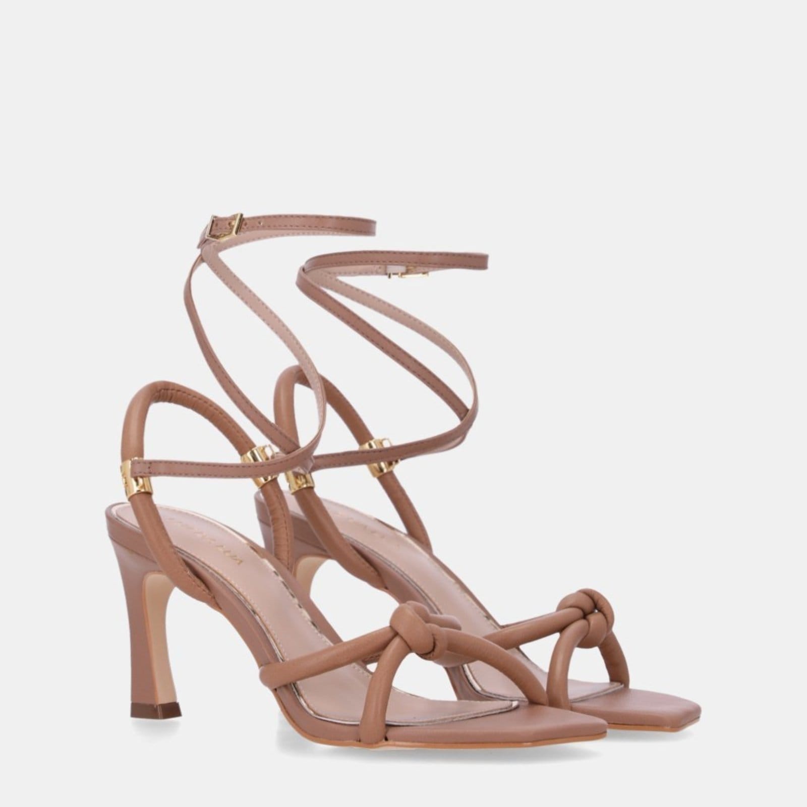 Vista 2 Sandália de Salto Luz da Lua - 80110032 Luz Da Lua Luz Da Lua marrom