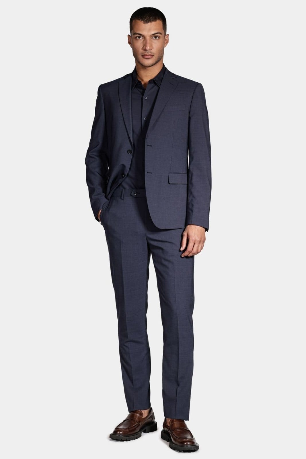 Vista 2 Camisa Aramis Manga Longa Slim Marinho Aramis azul marinho