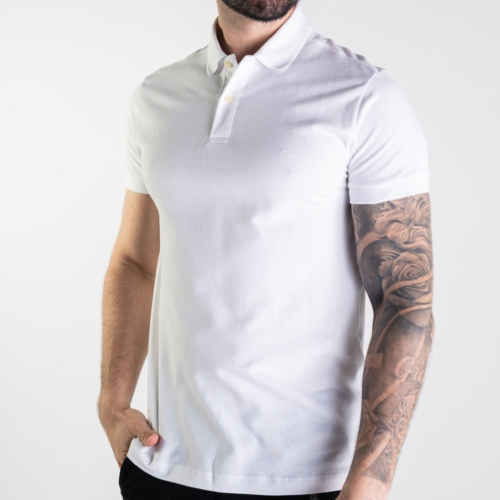 Vista 2 Camisa Polo Aramis Basica Branca Aramis branco