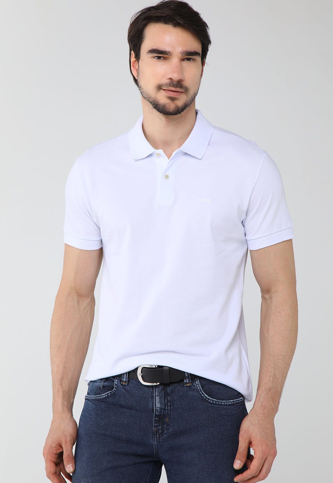 Vista principal Polo Masculina Colcci Branca Colcci branco