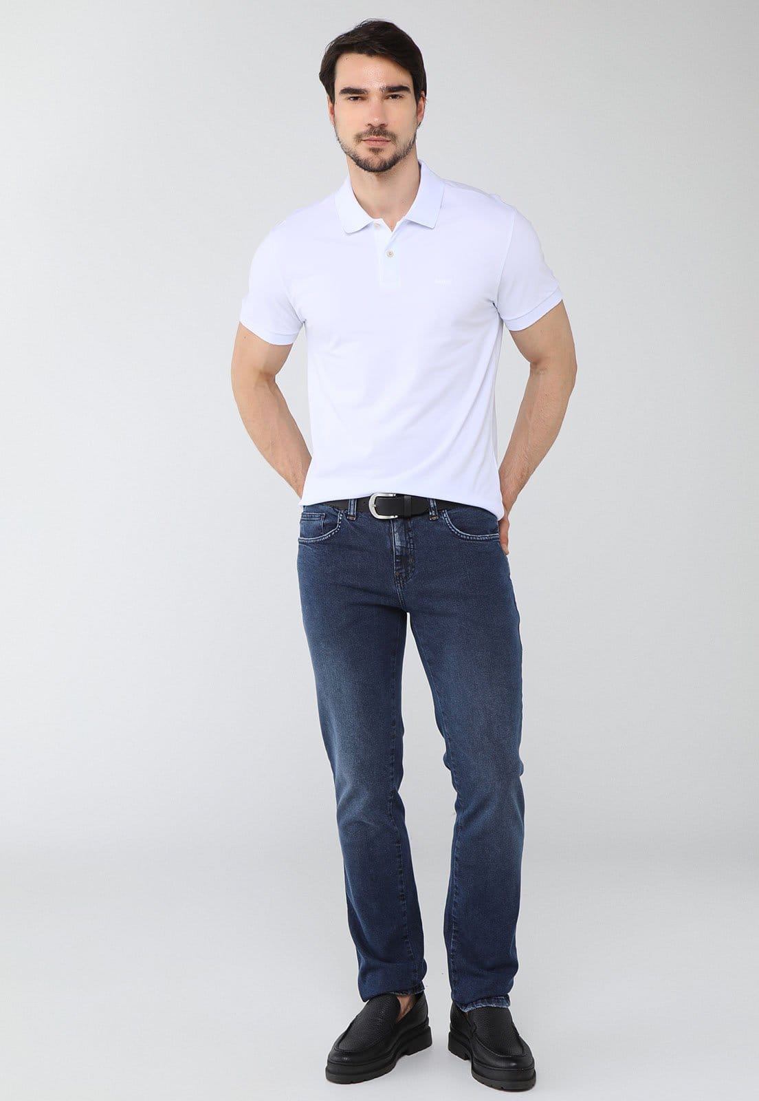 Vista 2 Polo Masculina Colcci Branca Colcci branco