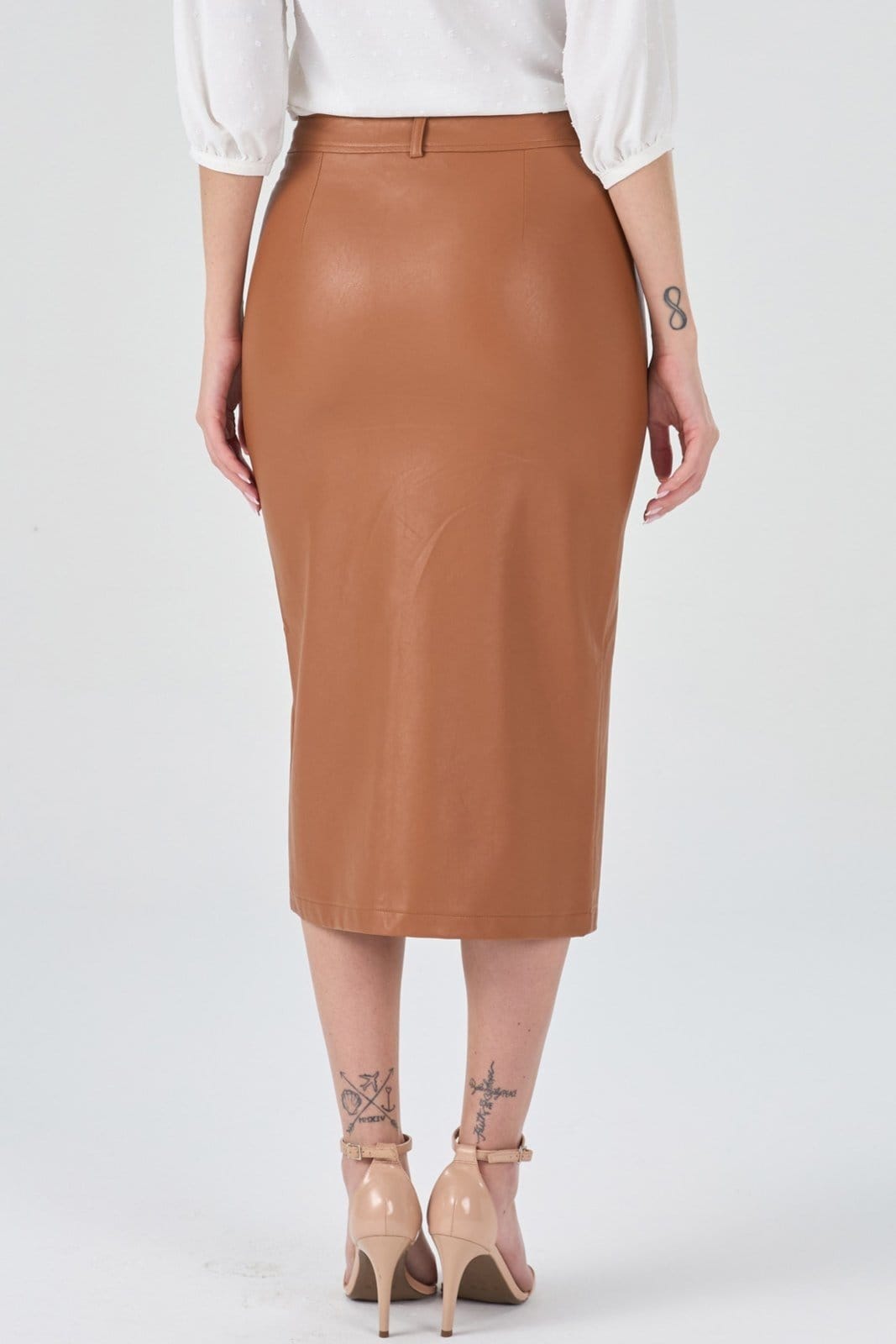 Saia Midi PKS Tecido Sintético