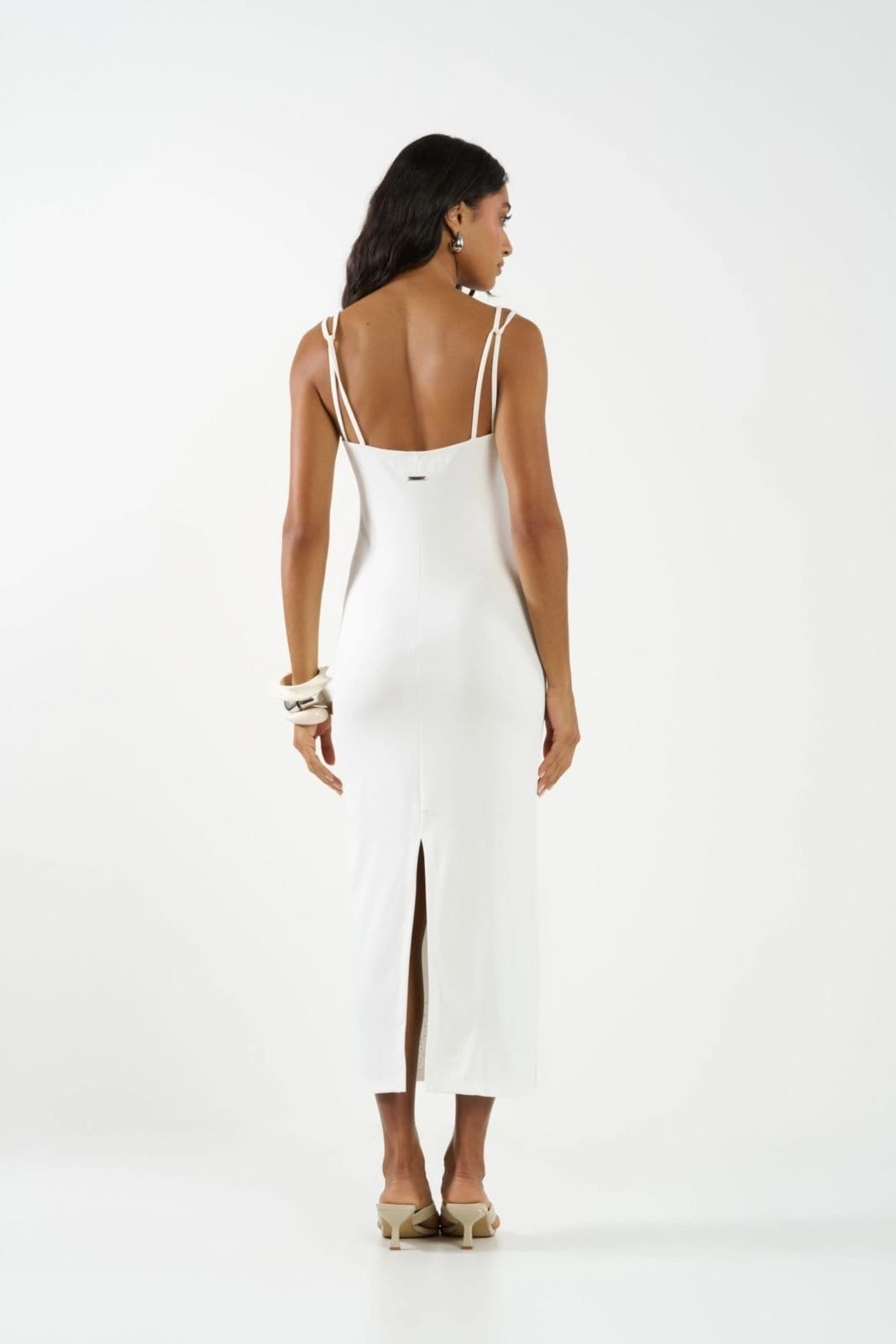 Vista 2 Vestido com Aplicação Colcci CLC Off Shell Colcci CLC branco