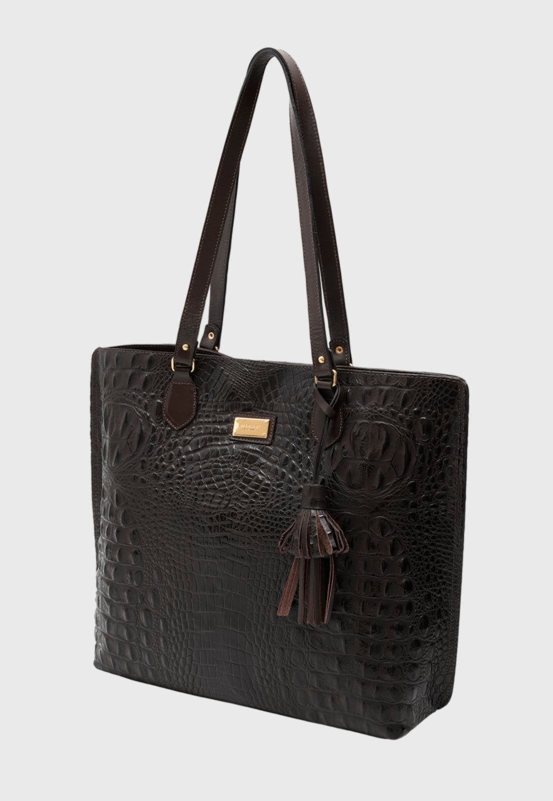 Vista 2 Bolsa Shopper Couro Mariart 5200MRT Mariart café