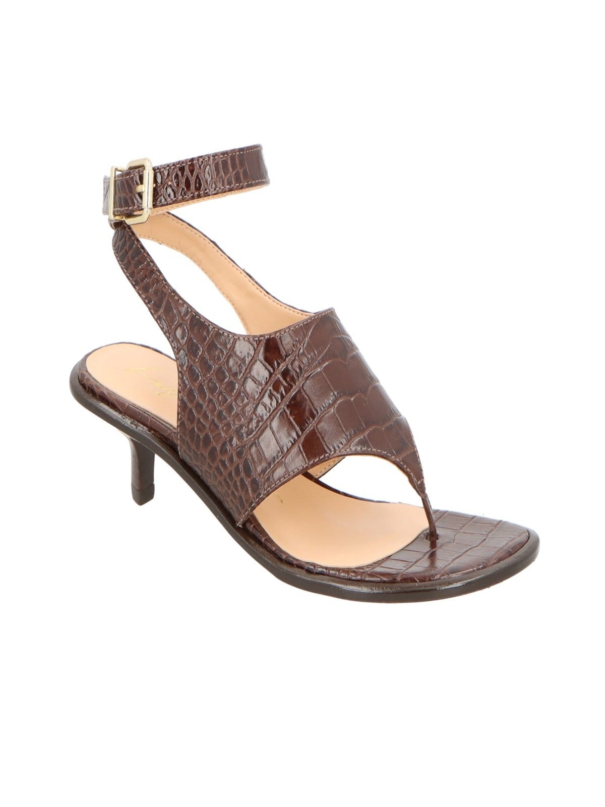 Sandalia Luiza Barcelos Croco Dacar Cofee