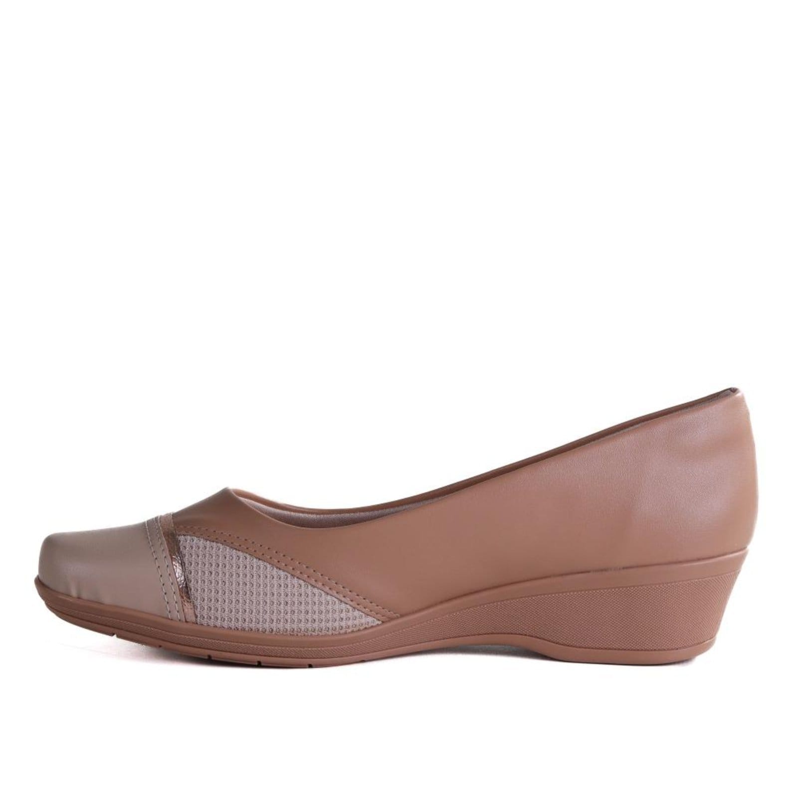 Vista 2 Sapatilha Comfortflex Feminina Anabela 2494302 Nude Incolor Comfortflex incolor nude