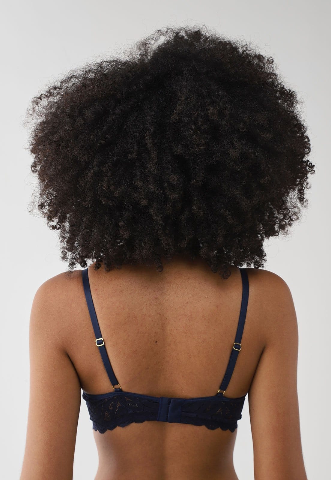 Vista 2 Sutiã Meia-Taça Feminino Hope Renda Bojo Hope azul marinho