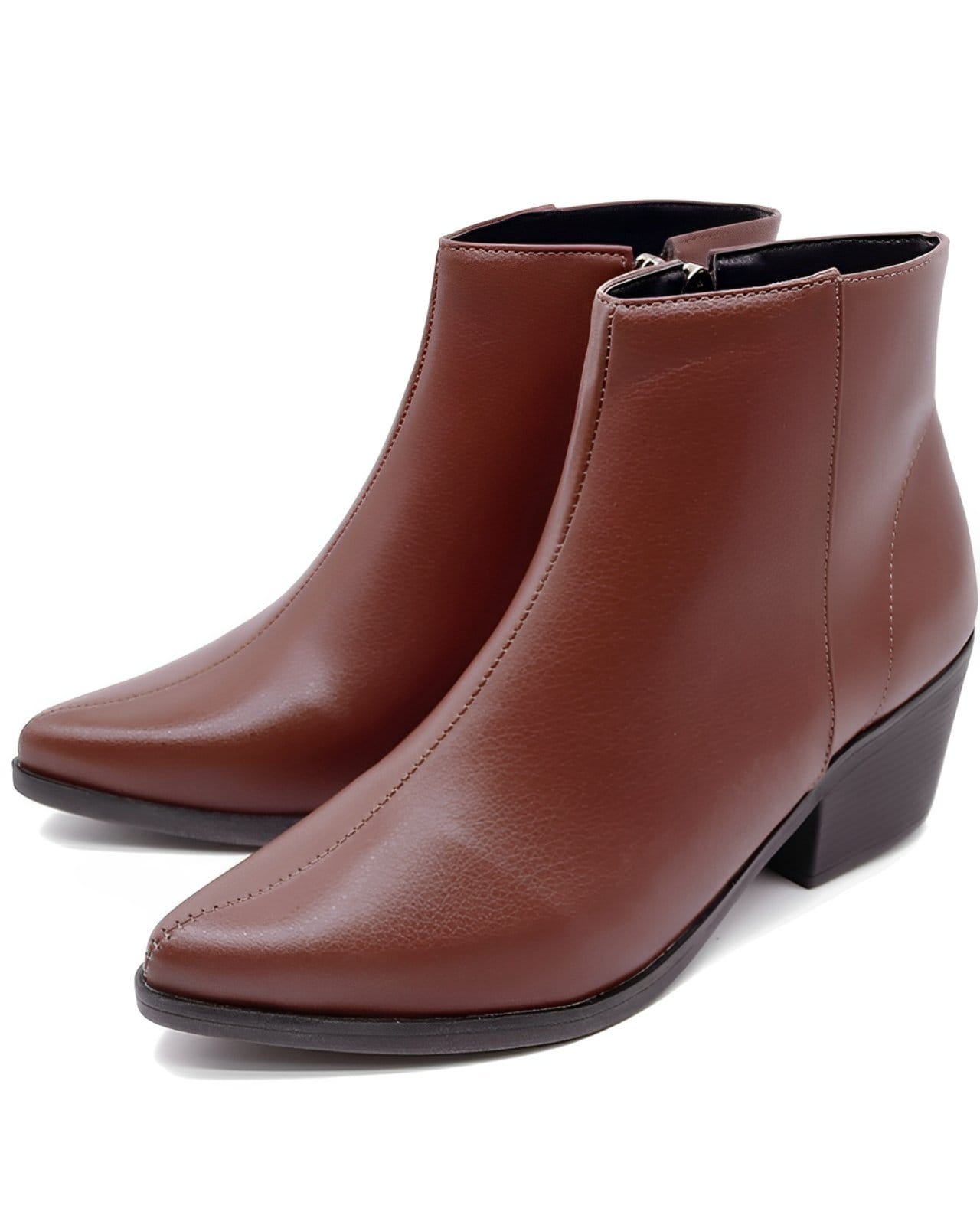 Vista 2 Bota Cano Curto Flor da Pele Floter Cacau 23151 Lançamento Flor da Pele marrom