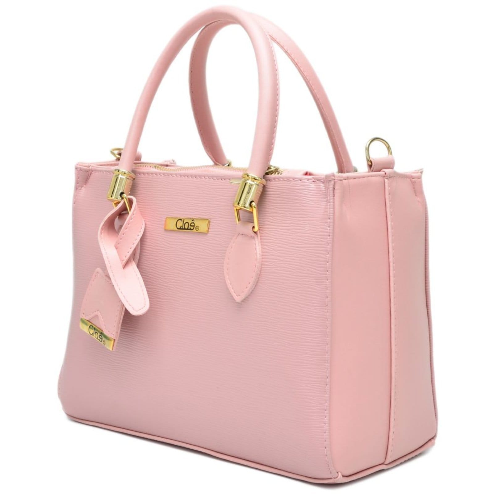 Bolsa Feminina Lorena Média Tote Baú Clube do Sapato de Franca Cloê Angik Rosa
