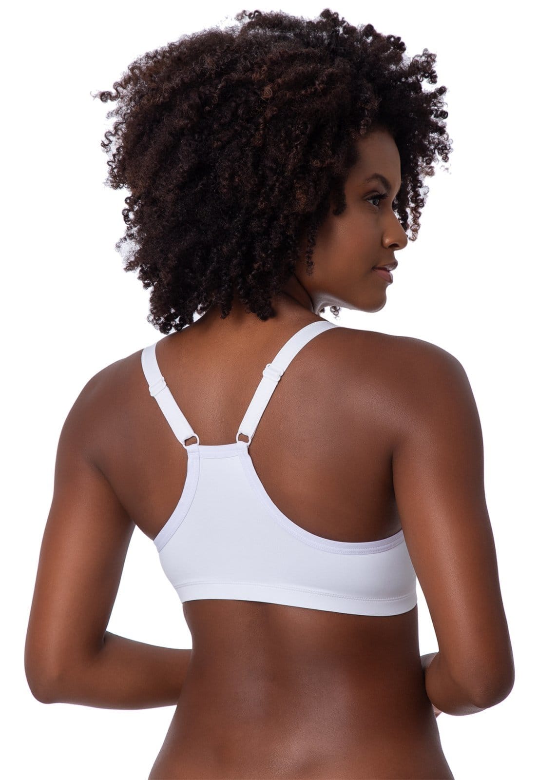 Vista 2 Sutiã Reforçado Nadador Gabi Lingerie Diana com Bojo Poliamida Gabi Lingerie branco