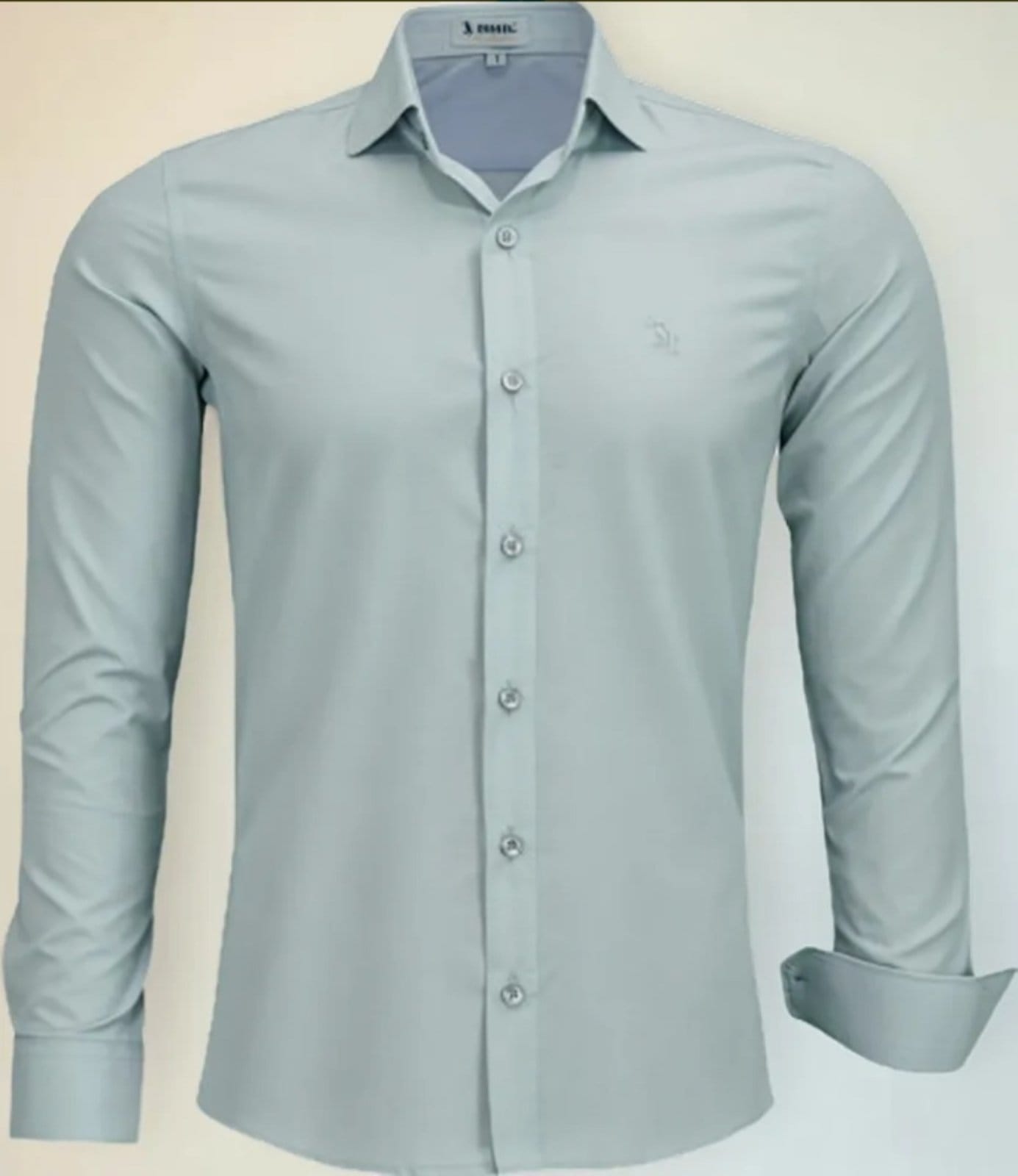 Camisa Social Amil Slim Shuri Misto Macia Fácil de Passar Manga Longa Luxo